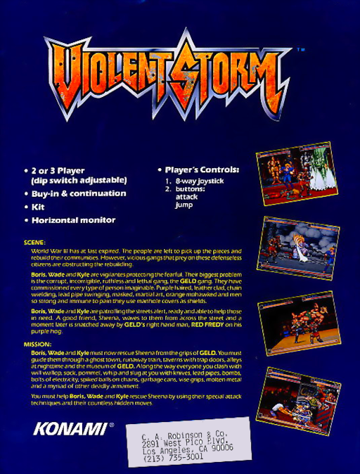 Violent Storm (ver UAC) Arcade Game Cover